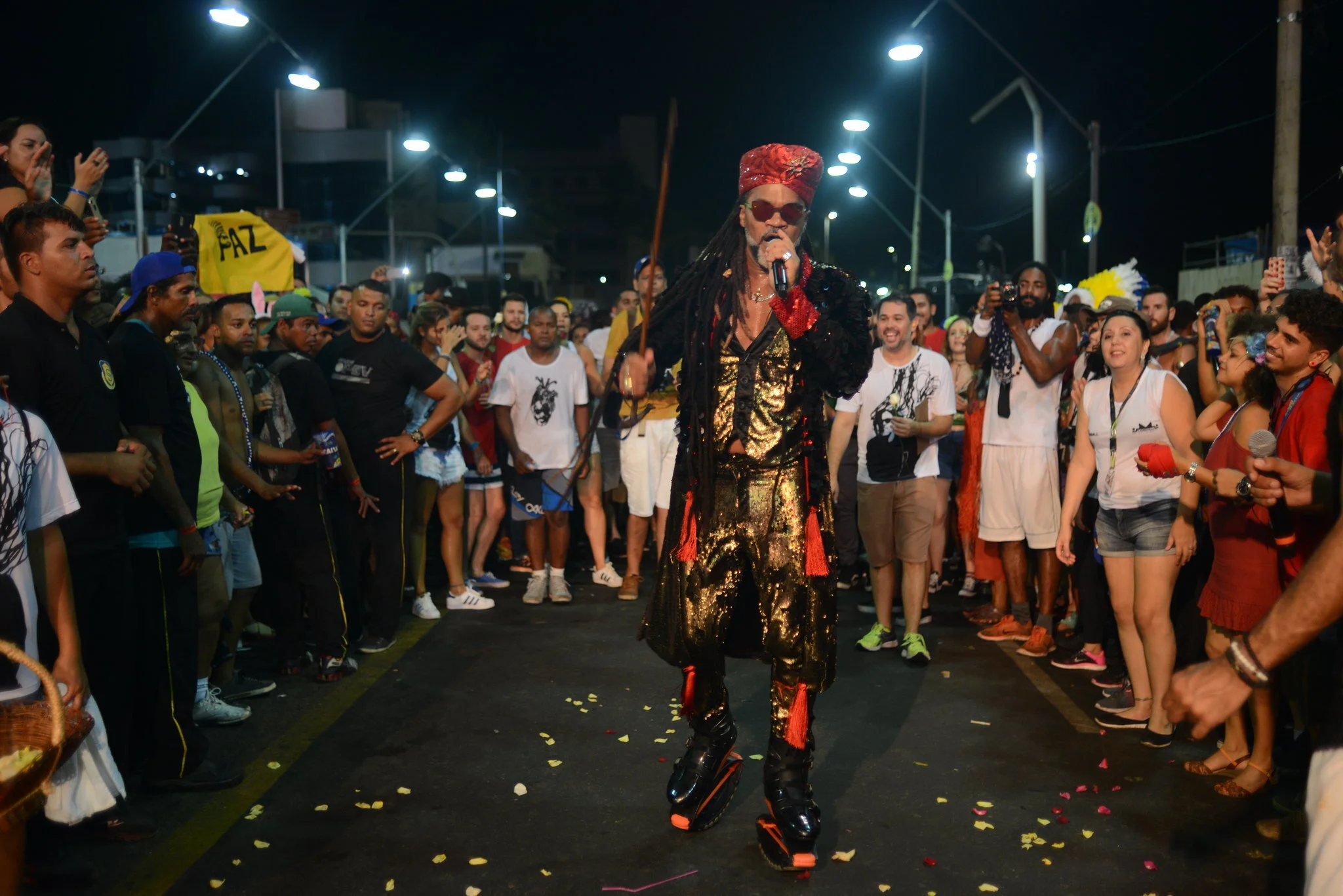 49. Artist Carlinhos Brown during a street music performance. Image: Imas Pereira