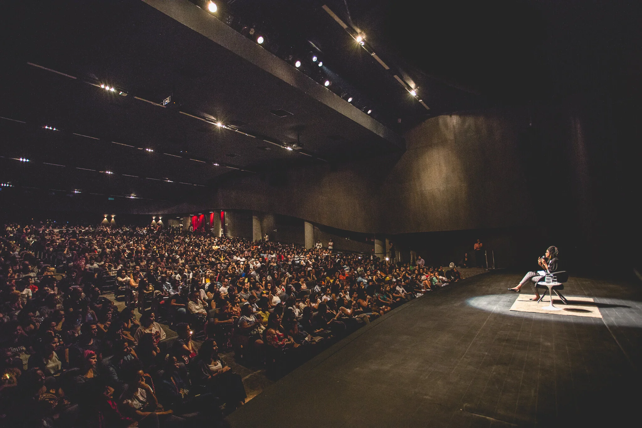 19. The Author Djamila Ribeiro at a talk at SESC, Brazil. Image: Luciano Vianna