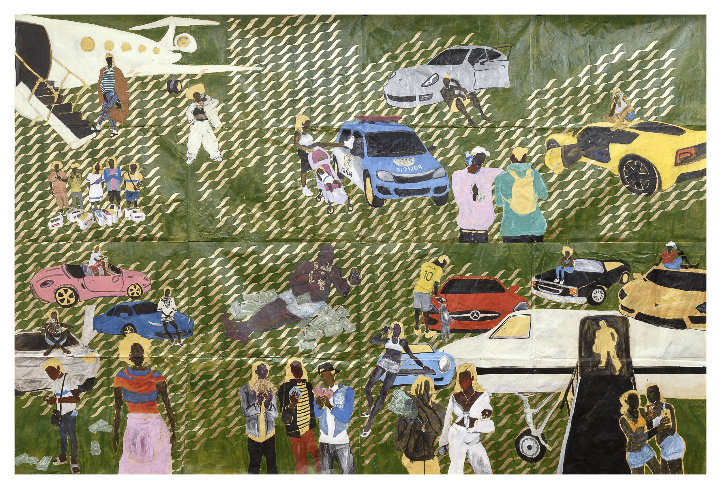 19. Só quando tu tá com as folhas geral gosta de salada da série Pardo é Papel, Maxwell Alexandre, 2018. A Gentil Carioca gallery, Rio de Janeiro. Courtesy of the artist Maxwell Alexandre/A Gentil Carioca gallery.